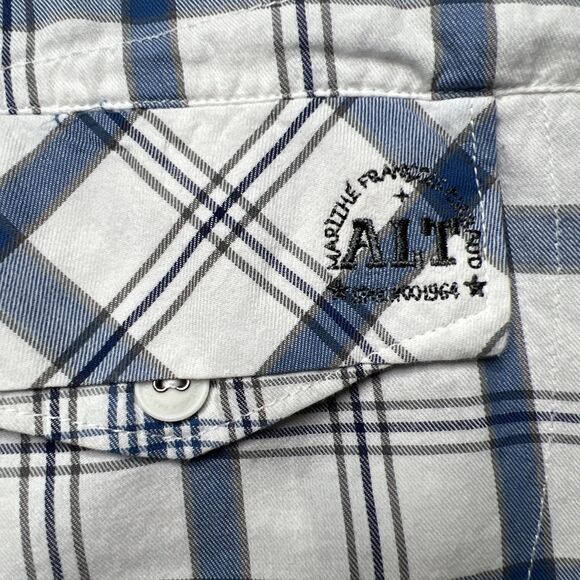 Marithe Francois Girbaud Long Sleeve Button Up Shirt Mens XXXL 3XL Blue Y2K 90s - Picture 4 of 13